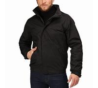 Regatta Blouson Aviateur Homme Imperméable Doublé Polaire avec capuche dissimulée DOVER Jackets Waterproof Insulated Homme Black/Ash FR: 3XL (Taille Fabricant: XXXL)