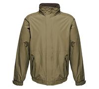 Regatta Blouson Aviateur Imperméable Doublé Polaire avec capuche dissimulée DOVER Jackets Waterproof Insulated Homme, Vert (Dark Khaki/Black), L