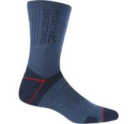 Regatta - Chaussettes "Blister Protection II" pour hommes (pack de 2) RG5823 (39,5 EU - 42 EU) (Bleu Jeans foncé/rouge foncé)