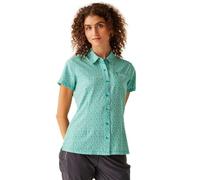 Regatta Chemise de voyage à manches courtes pour femme, Imprimé floral bleu Tahoe, 38