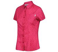 Regatta Chemise Stretch HONSHU IV légère et Respirante avec Poche Poitrine Shirts Femme Dark Cerise FR: L (Taille Fabricant: 16)