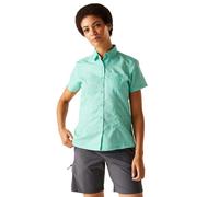 Regatta Chemisier fonctionnel Mindano VIII pour femme, Imprimé feuille bleue Aruba - C3b, 40