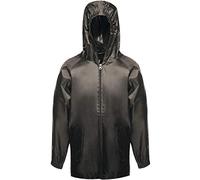 Regatta Ciré Enfant imperméable avec capuche et DÉTAILS réfléchissants Pro Stormbreak Jackets Waterproof Shell Black FR: M (Taille Fabricant: 7-8)