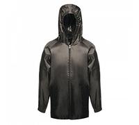 Regatta Veste imperméable enfant Pro Stormbreak, capuche, détails réfléchissants, Noir L (9-10)