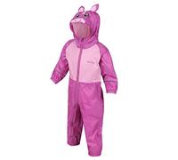 Regatta Combinaison Forme Animale Enfant Charco Imperméable et Respirante avec Bandes réfléchissantes Overtrousers Enfant Radiant Orchid FR: 2XL (Taille Fabricant: 48-60)