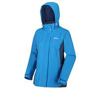 Regatta Daysha' Lightweight Taped Seams Mesh Lined with Concealed Hood Outdoors Summer Jacket Women, BlueAster/DarkDenim, 8