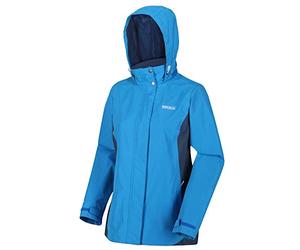 Regatta Daysha' Lightweight Taped Seams Mesh Lined with Concealed Hood Outdoors Summer Jacket Women, BlueAster/DarkDenim, 20