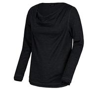 Regatta Femme T-shirt Lifestyle Manches Longues Frayda avec Tissu Effet Laine et Col Boule T shirt, Noir, FR : S (Taille Fabricant 40) EU