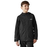 Regatta Garçon Kids' Waterproof Jacket Veste Imperméable Calderdale III Pour Avec Fermeture Éclair Intégrale, Noir, 14 Ans EU