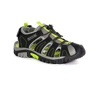 Regatta Garçon Westshore Junior Sandal, Blk Limegrn, 32 EU