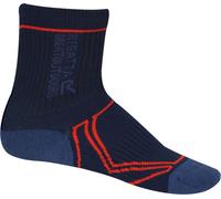 Regatta Great Outdoors Chaussettes pour enfants 2 saisons Coolmax (fibres de polyester) Trek & Trail RG617 (36 EU - 38 EU) (Bleu marine/rouge vif)
