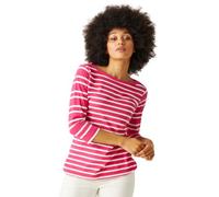 Regatta Haut Bayletta à Manches 3/4 pour Femme T-Shirt, Hotpnk/Blanc, 38