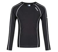 Regatta Haut Manches Longues Isolant et Doux en Laine Mérino BERU avec Traitement Antibactérien de Contrôle des Odeurs Base Layer Homme Ash/Black FR: S (Taille Fabricant: S)