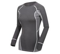 Regatta Haut Technique Manches Longues BERU Respirant et Chaud en Laine Merino avec Traitement de contrôle des odeurs T-Shirt Femme Magnet/Rock Grey FR : S (Taille Fabricant : 40)