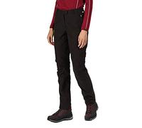 Regatta Highton Winter Pantalon de randonnée, Tissu de Protection UV, Doublure en Maille Ouverte, Ceinture partiellement élastique et Plusieurs Poches Trousers, Femme, Noir, 12