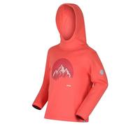 Regatta Junior Highton Extol Hoody Veste Softshell Junior en Maille Stretch Extensible avec Capuche Soft Shell Enfant Fiery Coral FR: 4XL (Taille Fabricant: 14 YR)
