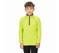 Regatta Kids' Loco Half Zip Fleece Sweater, Bright Kiwi, 9-10 Ans Garçon