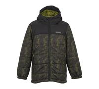 Regatta Lofthouse Veste Garçon Imperméable Noir Camouflage À Fermeture Éclair
