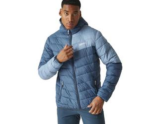 Regatta Men's Hooded Hillpack II Jacket, Veste matelassée à capuche HillPack II Packaway pour hommes Homme, Moonlight Denim/Coronet Blue,