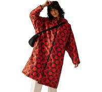 Regatta Orla Kiely Peignoir à langer pour femme, Fleur à volants rouge/henné brûlé, Taille unique