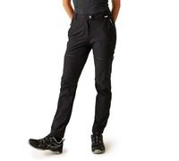 Regatta Pantalon de randonnée Mountain Femme Convertible 2 en 1 à fermeture éclair déperlant Noir