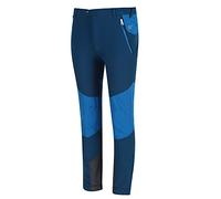 Regatta Pantalon Technique Junior Tech Mountain déperlant et Extensible Trousers Enfant Dark Méthyl/Freshwater Blue FR: M (Taille Fabricant: 5-6)