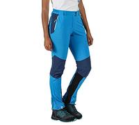 Regatta Pantalon Technique Stretch Mountain II déperlant avec Renforts Cordura Aux Chevilles Trousers Femme Blue Aster/Dark Denim FR: S (Taille Fabricant: 12)