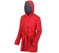 Regatta Parka Garbo imperméable et Respirante avec Doublure, Capuche détachable et Ouverture zippée intégrale Jackets Waterproof Shell Femme, Red Sky, FR : M (Taille Fabricant : 14)