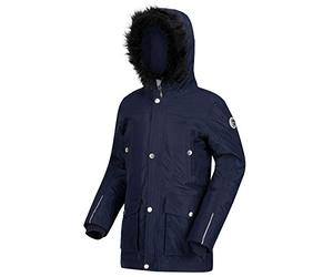 Regatta Parka Junior PROKTOR imperméable, Respirante et Isolante Thermo-Guard avec Capuche bordée de Fausse Fourrure Parka imperméable Enfant Navy FR : XXS (Taille Fabricant : 104)