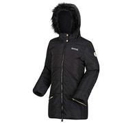 Regatta Parka Lifestyle Junior BLUEBELLE déperlante et Isolante Thermo-Guard avec Capuche bordée de Fausse Fourrure Veste Enfant Black FR : S (Taille Fabricant : 128)