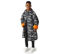Regatta Unisex Kids Fleece Lined Oversized Fit Waterproof Robe Camo noir 3-5Y Unisex