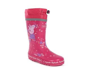 Regatta Peppasplash Welly Mixte enfant Botte de randonnée, Pink Fusion Tropical, 27 EU