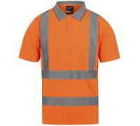 Regatta Polo De Contrat Pro Haute Visibilité Jaune Orange