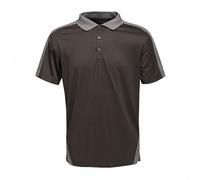 Regatta Polo Homme Évacuant Rapidement L'humidité avec col boutonné Contrast T-Shirts/Polos/Vests Homme Black/Seal Grey FR: M (Taille Fabricant: M)