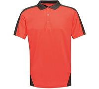 Regatta Polo Homme Évacuant Rapidement L'humidité avec col boutonné Contrast T-Shirts/Polos/Vests Homme Classic Red/Black FR: 2XL (Taille Fabricant: XXL)