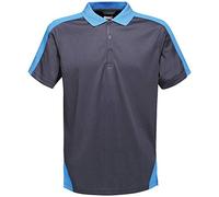 Regatta Polo Homme Évacuant Rapidement L'humidité avec col boutonné Contrast T-Shirts/Polos/Vests Homme Navy/New Royal FR: 3XL (Taille Fabricant: XXXL)