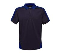 Regatta Polo Homme Évacuant Rapidement L'humidité avec col boutonné Contrast T-Shirts/Polos/Vests Homme Navy/New Royal FR: 2XL (Taille Fabricant: XXL)
