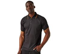 Regatta Polo Professionnel à Manches Courtes Navigate pour Homme, Noir/Orange, 3XL
