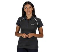 Regatta Polo Technique en Laine Merinos Kalter Respirant et Sèche Rapidement avec col boutonné T-Shirts/Polos/Vests Femme Seal Grey FR: XL (Taille Fabricant: 18)