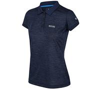 Regatta Polo Technique REMEX II Léger et Respirant pour séchage Rapide avec col boutonné T-Shirts/Polos/Vests Femme Dark Denim FR: L (Taille Fabricant: 16)