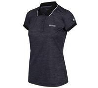Regatta Polo Technique REMEX II Léger et respirant pour séchage rapide avec col boutonné T-Shirts/Polos/Vests Femme Black FR: S (Taille Fabricant: 12)