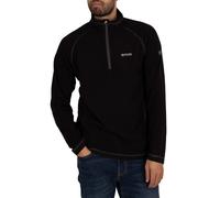 Regatta Pour des hommes Sweatshirt léger à rayures mi-zippées Montes, Noir