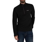 Regatta Pour des hommes Sweatshirt léger à rayures mi-zippées Montes, Noir