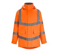 Regatta Professional Hi-Vis Parka Jacket Homme Haute visibilité Pro Contract Dover, Orange, M Men's