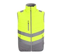 Regatta Professional Hi-Vis 2-Tone Thermal Baffle Bodywarmer Homme Haute visibilité Bicolore Gilet, Jaune, 4XL Grande Taille Men's