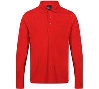 Regatta Professional Mens Pro 65/35 Classic Long Sleeve Polo Shirt, Rouge Classique, 3XL Homme