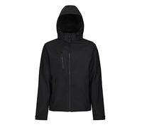 Regatta Professional Men's Venturer 3 Layer Printable Hooded Softshell Jacket Veste, Noir (Noir), M Homme