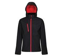 Regatta Professional Men's Venturer 3 Layer Printable Hooded Softshell Jacket Veste, Noir (Rouge Classique), XXL Homme