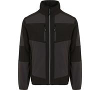 Regatta Professional - Veste Softshell double couche homme/femme unie RG9991 (S) (Cendre/Noir)