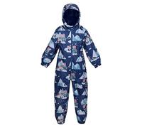 Regatta Regatta Kids' Peppa Pig Pobble Waterproof Puddle Suit, Combinaison imperméable tout-en-un pour enfants Garçon, Space Blue/Arctic, 48-60m